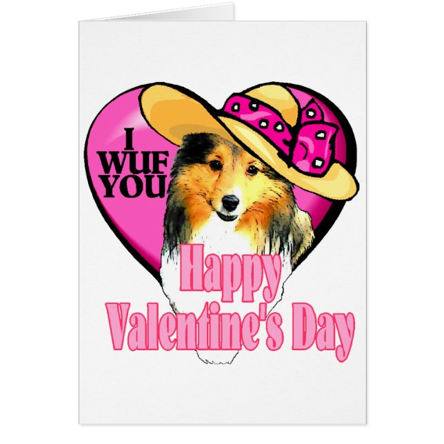 Shetland Sheepdog Sheltie Valentijnsdag (Voorkant)