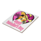 Shetland Sheepdog Sheltie Valentijnsdag Tegeltje (Zijkant)