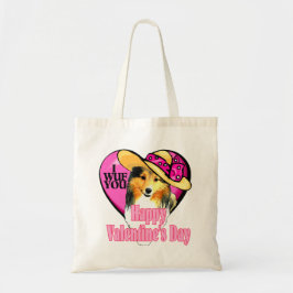 Shetland Sheepdog Sheltie Valentijnsdag Tote Bag