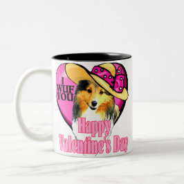 Shetland Sheepdog Sheltie Valentijnsdag Tweekleurige Koffiemok