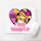 Shetland Sheepdog Sheltie Valentijnse Muismat (Met muis)