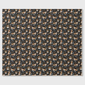 Shetland Sheepdog Shelties Black Wrapping Paper Cadeaupapier (Vlak)
