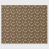 Shetland Sheepdog Shelties Brown Wrapping Paper Cadeaupapier (Vlak)