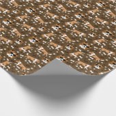 Shetland Sheepdog Shelties Brown Wrapping Paper Cadeaupapier (Hoek)