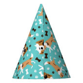 Shetland Sheepdog Shelties Pawprint Pattern Party Feesthoedjes (Achterkant)