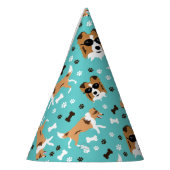 Shetland Sheepdog Shelties Pawprint Pattern Party Feesthoedjes (Links)