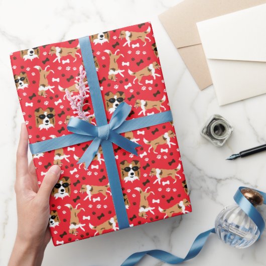 Shetland Sheepdog Shelties Red Cadeaupapier (Geschenken)