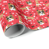 Shetland Sheepdog Shelties Red Cadeaupapier (Rol Hoek)