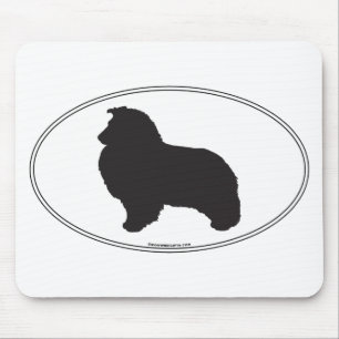 Shetland Sheepdog Silhouette Muismat
