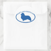 Shetland Sheepdog Silhouette Sticker (Tas)