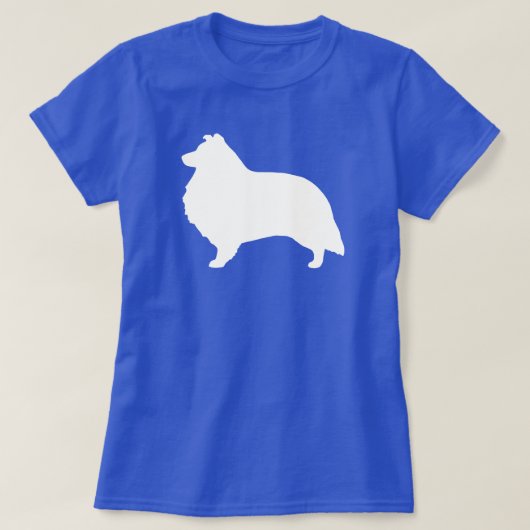 Shetland Sheepdog Silhouette T-shirt (Design voorkant)