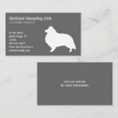 Shetland Sheepdog Silhouette Visitekaartje (Voorkant / Achterkant)