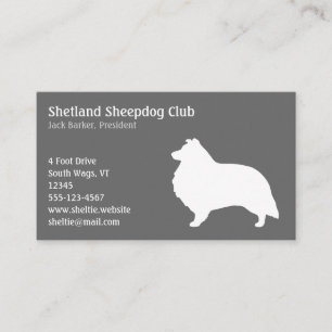 Shetland Sheepdog Silhouette Visitekaartje