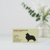 Shetland Sheepdog Silhouette Visitekaartje (Staand voorkant)