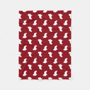 Shetland Sheepdog Silhouetten Sheltie Honden Patro Fleece Deken