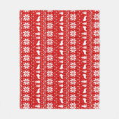 Shetland Sheepdog Silhouettes Kerstvakantie Fleece Deken (Voorkant)