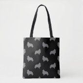 Shetland Sheepdog Silhouettes Shelties Pattered Tote Bag (Voorkant)