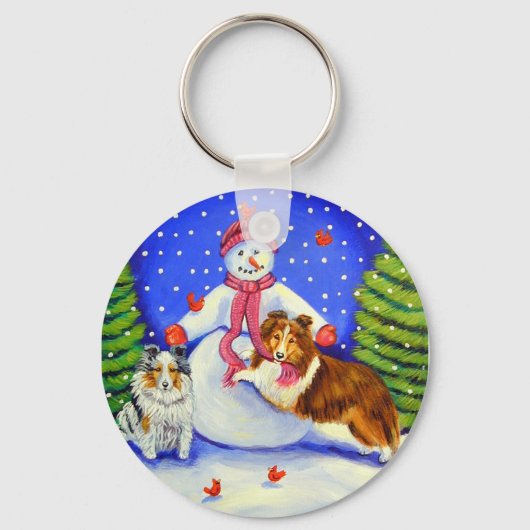 Shetland Sheepdog Sleutelhanger (Voorkant)