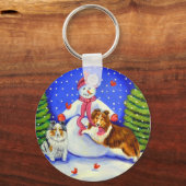 Shetland Sheepdog Sleutelhanger (Voorkant)
