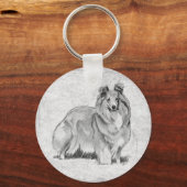 Shetland Sheepdog Sleutelhanger (Voorkant)