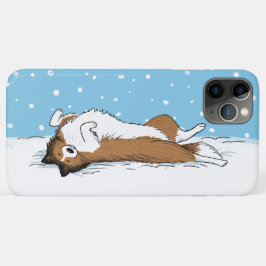 Shetland Sheepdog Snow Dog - Happy Sheltie Winter Case-Mate iPhone Case