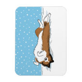 Shetland Sheepdog Snow Dog Sheltie Winter Holiday Magneet (Verticaal)