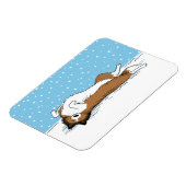 Shetland Sheepdog Snow Dog Sheltie Winter Holiday Magneet (Linkerzijde)