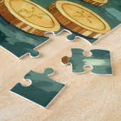 Shetland Sheepdog St. Patrick's Day Geluksdier Legpuzzel (Zijkant)