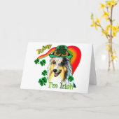 Shetland Sheepdog St Patricks Kaart (Gele Bloem)