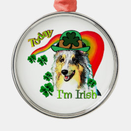 Shetland Sheepdog St Patricks Metalen Ornament