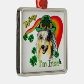 Shetland Sheepdog St Patricks Metalen Ornament (Rechts)
