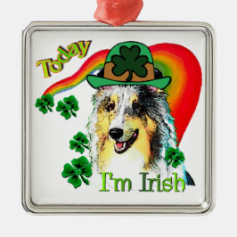 Shetland Sheepdog St Patricks Metalen Ornament