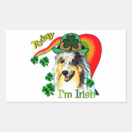 Shetland Sheepdog St Patricks Rechthoekige Sticker