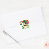 Shetland Sheepdog St Patricks Ronde Sticker (Envelop)