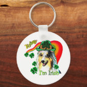 Shetland Sheepdog St Patricks Sleutelhanger (Voorkant)