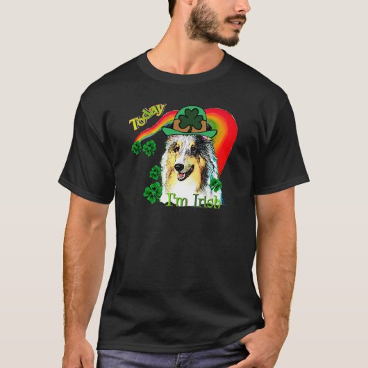 Shetland Sheepdog St Patricks T-shirt (Voorkant)