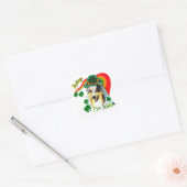 Shetland Sheepdog St Patricks Vierkante Sticker (Envelop)