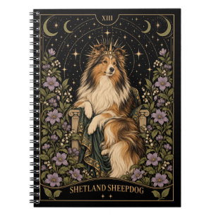 Shetland Sheepdog, Starlit Tarot Kunst Notitieboek