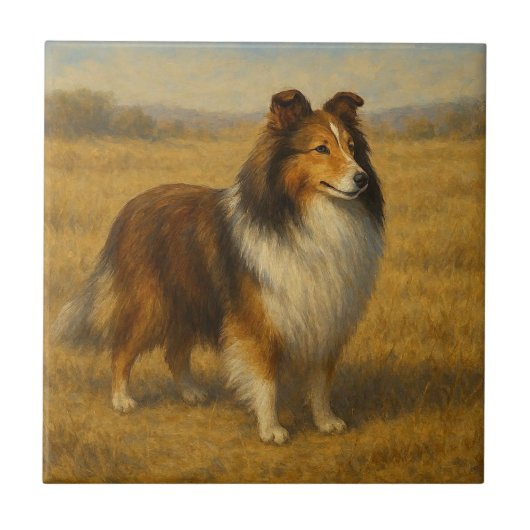 Shetland Sheepdog Tegeltje (Voorkant)