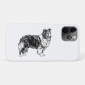 Shetland Sheepdog Tekening Case-Mate iPhone Case (Achterkant (horizontaal))