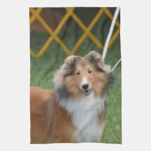 Shetland Sheepdog Theedoek (Verticaal)