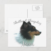 Shetland Sheepdog (tri) Mam 2 Briefkaart (Voorkant / Achterkant)