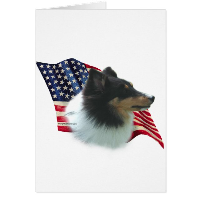 Shetland Sheepdog (tri) Vlag (Voorkant)