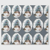 Shetland Sheepdog Trio Kerstmis Cadeaupapier (Vlak)