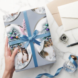 Shetland Sheepdog Trio Kerstmis Cadeaupapier
