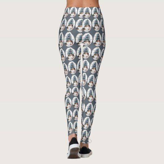 Shetland Sheepdog Trio Kerstmis Leggings (Achterkant)