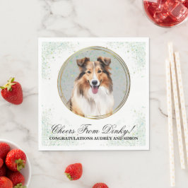 Shetland Sheepdog Trouwservetten Met Honden Foto Servet