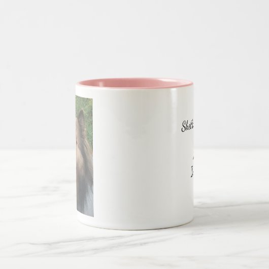 Shetland Sheepdog Two-Tone COFFEE MOK (Center)