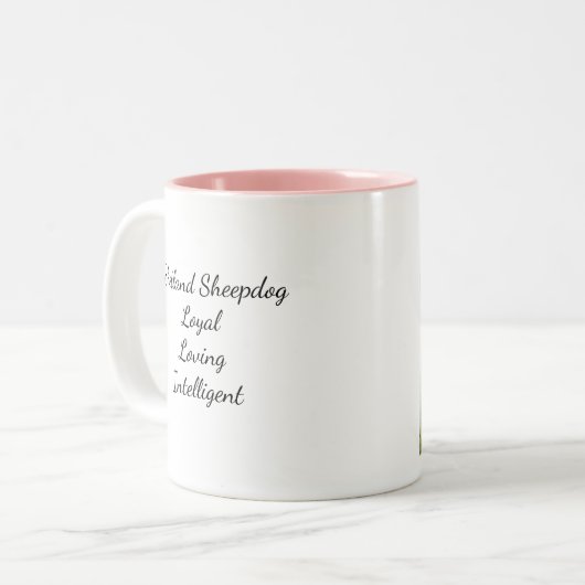 Shetland Sheepdog Two-Tone COFFEE MOK (Voorkant links)