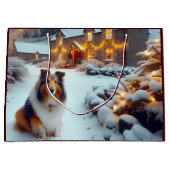 Shetland Sheepdog Vakantie  Groot Cadeauzakje (Voorkant)